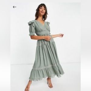 ASOS Design sage green dress size US 4